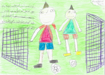 Drawings by Syrian refugee children - footballer.png