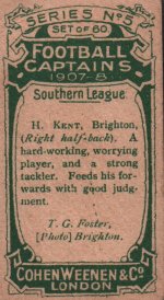 Cohen Weenen & Co - Football Captains 1907-8 - Henry Kent - Back.jpg